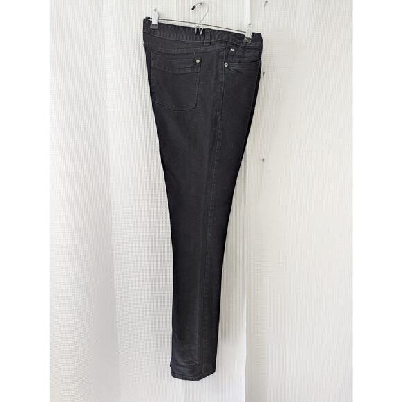 MOSSIMO! DEEP, SATURATED BLACK SKINNY PREMIUM DENIM 5 POCKET JEANS, PANTS! SZ 14 - Picture 7 of 11